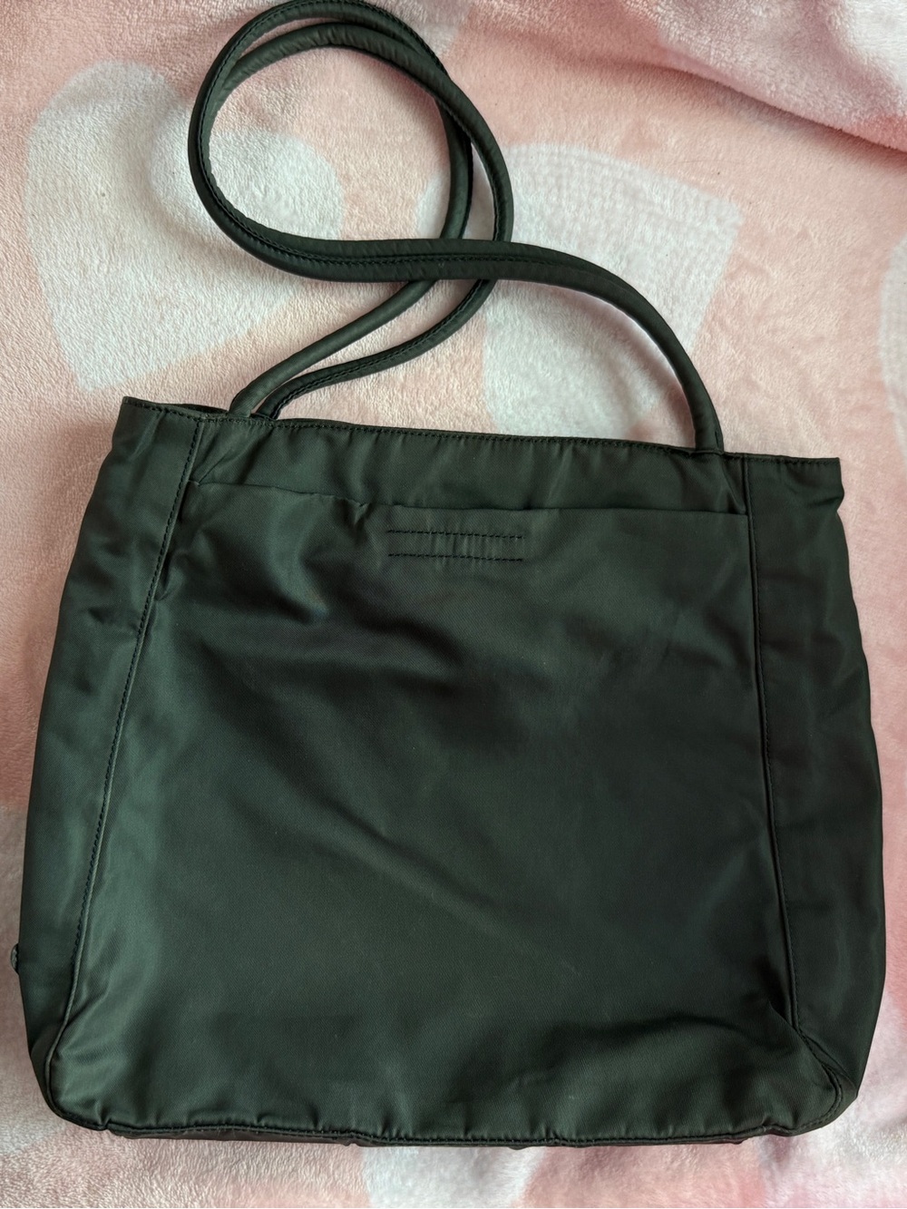 Prada Classic Forest Green Tote Bag